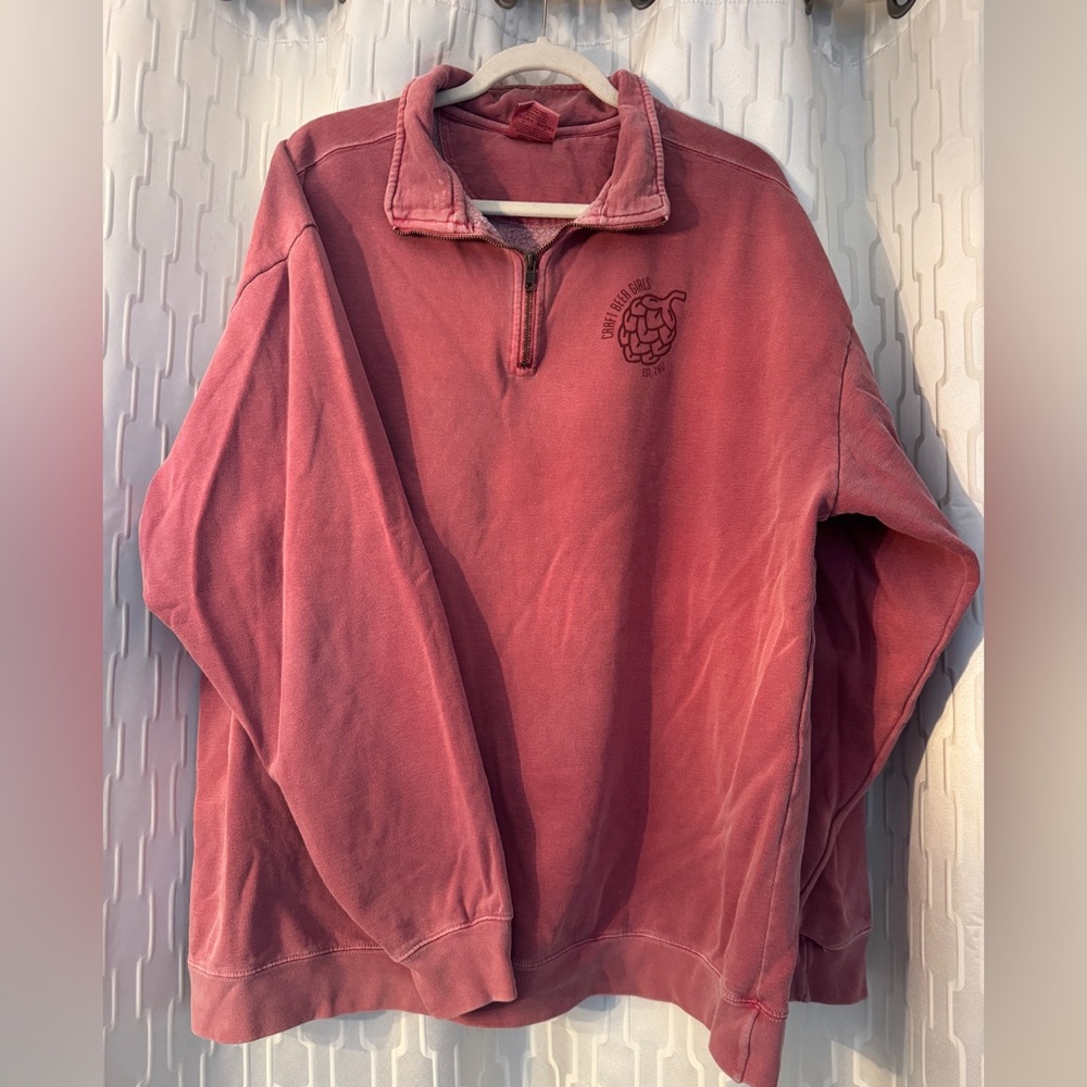 Women’s Beer & Body  Red 1/4 Zip Sweatshirt- Size 2XL